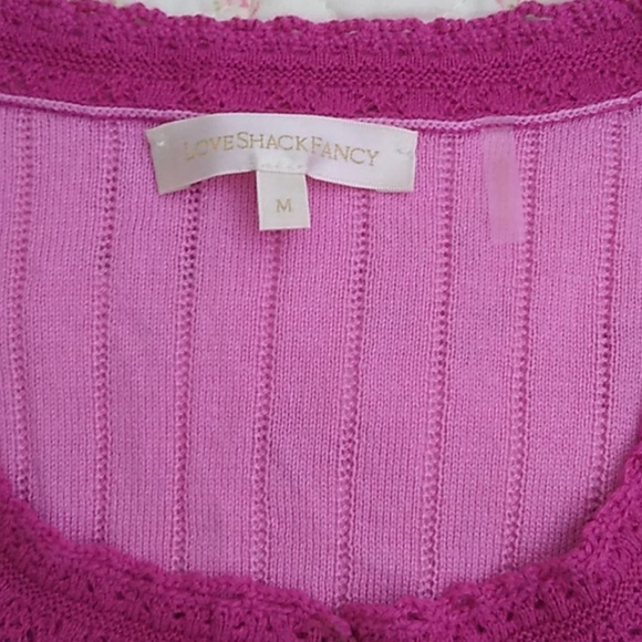 LoveShackFancy Benny Cardigan pink - Picture 8 of 16
